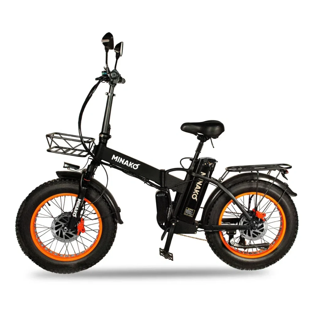 Электровелосипед Minako F10 Dual оранжевый гидравлика 1
